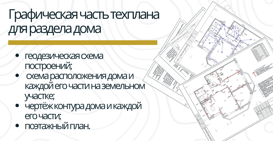 Графическая часть техплана для раздела дома в Самаре и Самарской области